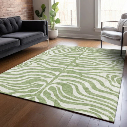 Solstice Aloe Washable Indoor-Outdoor Rug-Outdoor Rugs-LOOMLAN Rugs-LOOMLAN
