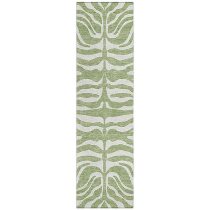 Solstice Aloe Washable Indoor-Outdoor Rug-Outdoor Rugs-LOOMLAN Rugs-2'3" x 7'6"-LOOMLAN