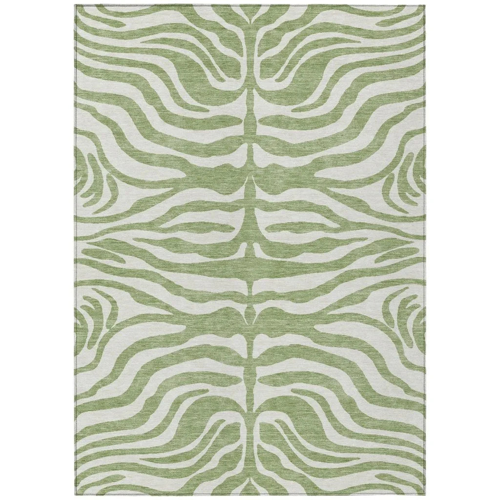 Solstice Aloe Washable Indoor-Outdoor Rug-Outdoor Rugs-LOOMLAN Rugs-2'6" x 3'10"-LOOMLAN