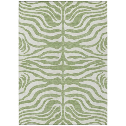 Solstice Aloe Washable Indoor-Outdoor Rug-Outdoor Rugs-LOOMLAN Rugs-2'6" x 3'10"-LOOMLAN