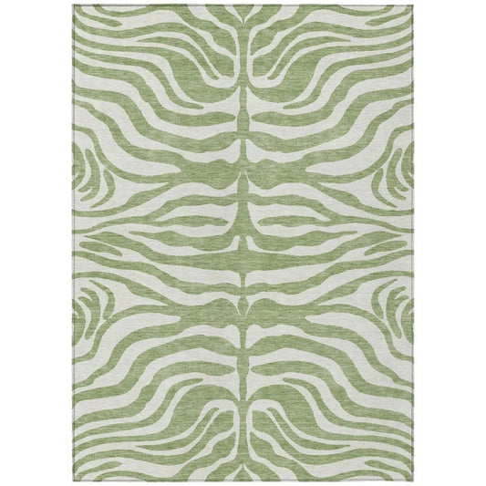 Solstice Aloe Washable Indoor-Outdoor Rug-Outdoor Rugs-LOOMLAN Rugs-2'6" x 3'10"-LOOMLAN