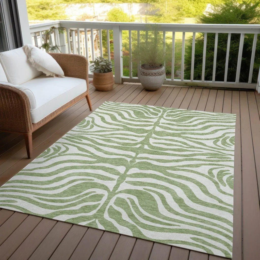 Solstice Aloe Washable Indoor-Outdoor Rug-Outdoor Rugs-LOOMLAN Rugs-LOOMLAN