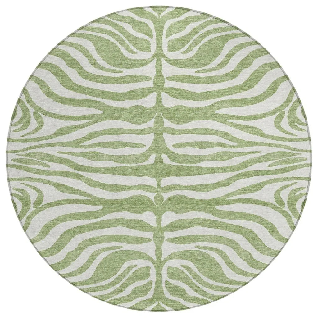 Solstice Aloe Washable Indoor-Outdoor Rug-Outdoor Rugs-LOOMLAN Rugs-8' x 8'-LOOMLAN