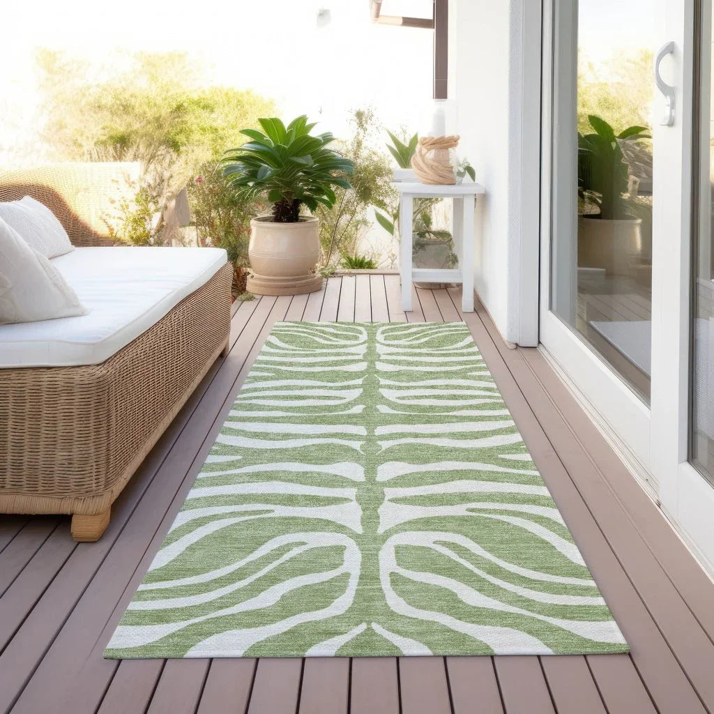 Solstice Aloe Washable Indoor-Outdoor Rug-Outdoor Rugs-LOOMLAN Rugs-LOOMLAN