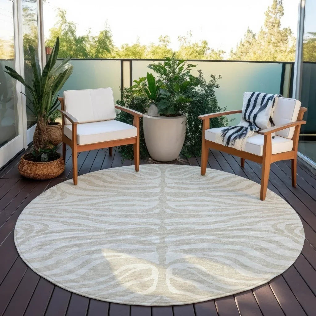 Solstice Beige Washable Indoor-Outdoor Rug-Outdoor Rugs-LOOMLAN Rugs-LOOMLAN