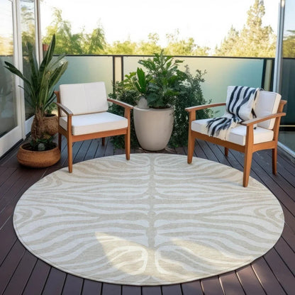 Solstice Beige Washable Indoor-Outdoor Rug-Outdoor Rugs-LOOMLAN Rugs-LOOMLAN