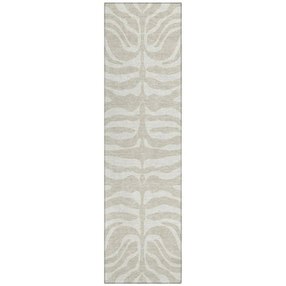 Solstice Beige Washable Indoor-Outdoor Rug-Outdoor Rugs-LOOMLAN Rugs-2'3" x 7'6"-LOOMLAN