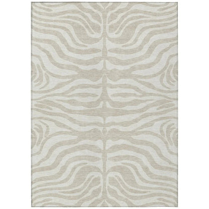 Solstice Beige Washable Indoor-Outdoor Rug-Outdoor Rugs-LOOMLAN Rugs-2'6" x 3'10"-LOOMLAN