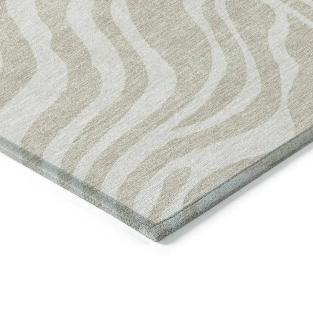 Solstice Beige Washable Indoor-Outdoor Rug-Outdoor Rugs-LOOMLAN Rugs-LOOMLAN