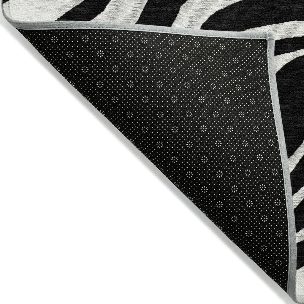 Solstice Black Washable Indoor-Outdoor Rug-Outdoor Rugs-LOOMLAN Rugs-LOOMLAN