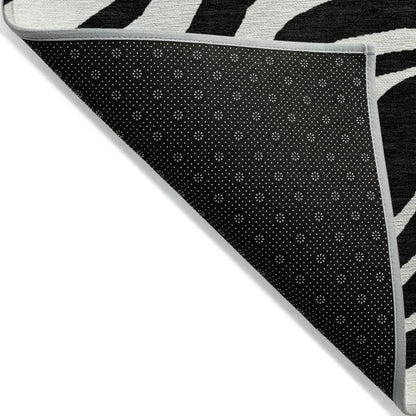 Solstice Black Washable Indoor-Outdoor Rug-Outdoor Rugs-LOOMLAN Rugs-LOOMLAN