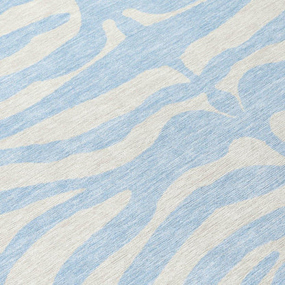 Solstice Blue Washable Indoor-Outdoor Rug-Outdoor Rugs-LOOMLAN Rugs-LOOMLAN