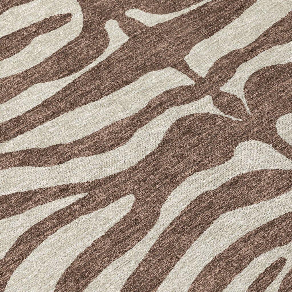 Solstice Brown Washable Indoor-Outdoor Rug-Outdoor Rugs-LOOMLAN Rugs-LOOMLAN