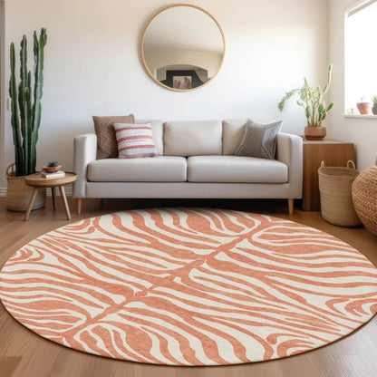 Solstice Coral Washable Indoor-Outdoor Rug-Outdoor Rugs-LOOMLAN Rugs-LOOMLAN