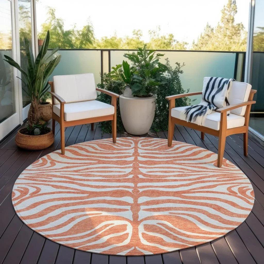 Solstice Coral Washable Indoor-Outdoor Rug-Outdoor Rugs-LOOMLAN Rugs-LOOMLAN