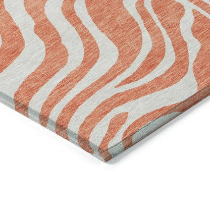 Solstice Coral Washable Indoor-Outdoor Rug-Outdoor Rugs-LOOMLAN Rugs-LOOMLAN