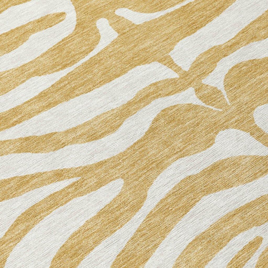 Solstice Gold Washable Indoor-Outdoor Rug-Outdoor Rugs-LOOMLAN Rugs-LOOMLAN