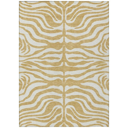 Solstice Gold Washable Indoor-Outdoor Rug-Outdoor Rugs-LOOMLAN Rugs-2'6" x 3'10"-LOOMLAN