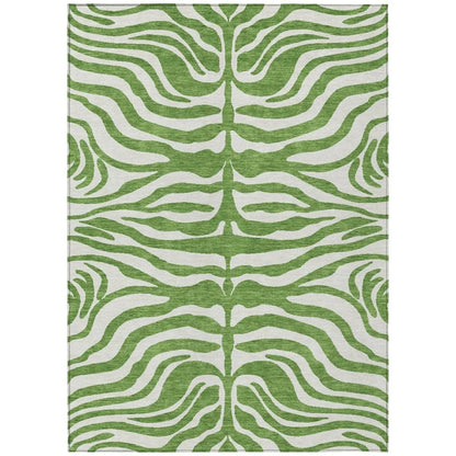 Solstice Green Washable Indoor-Outdoor Rug-Outdoor Rugs-LOOMLAN Rugs-2'6" x 3'10"-LOOMLAN