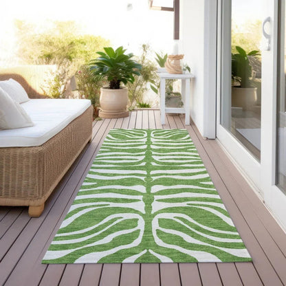 Solstice Green Washable Indoor-Outdoor Rug-Outdoor Rugs-LOOMLAN Rugs-LOOMLAN