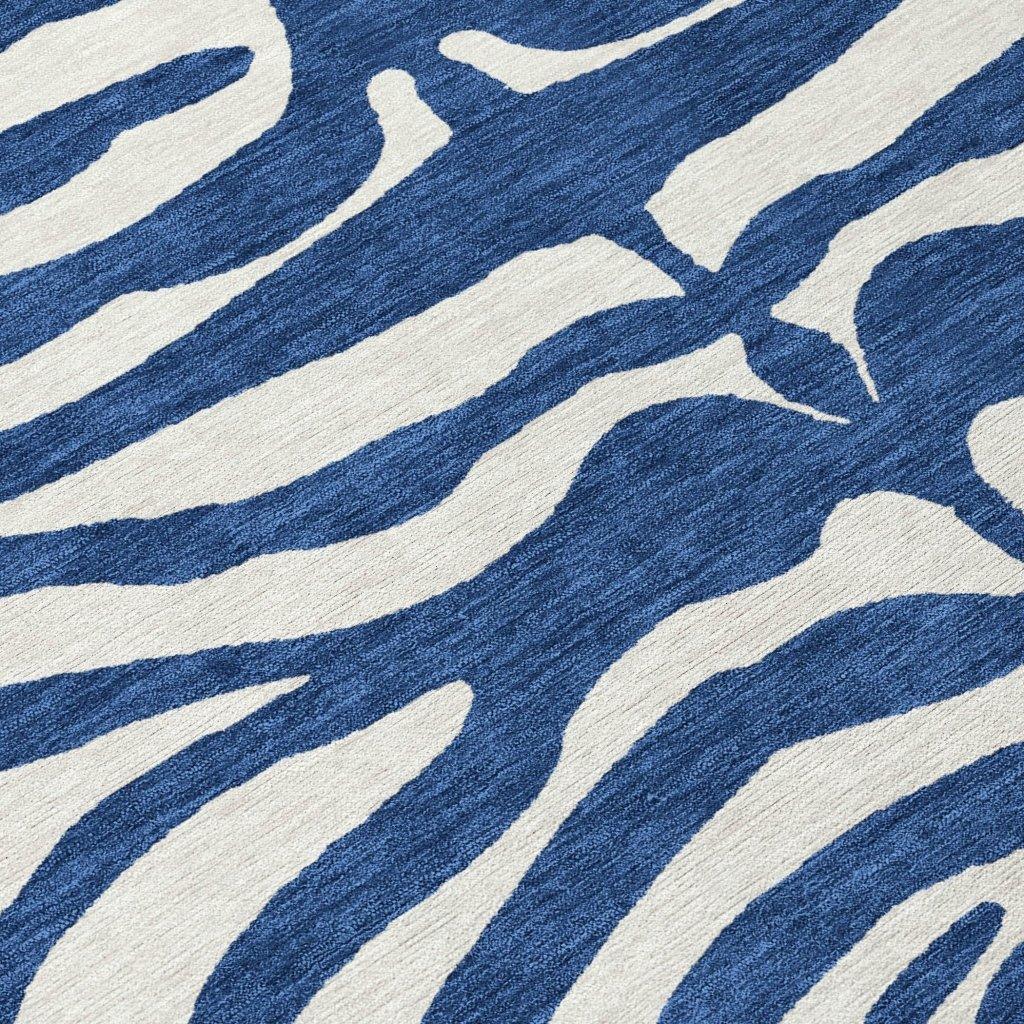 Solstice Navy Washable Indoor-Outdoor Rug-Outdoor Rugs-LOOMLAN Rugs-LOOMLAN