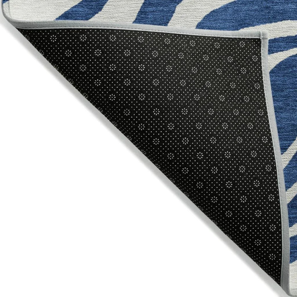 Solstice Navy Washable Indoor-Outdoor Rug-Outdoor Rugs-LOOMLAN Rugs-LOOMLAN