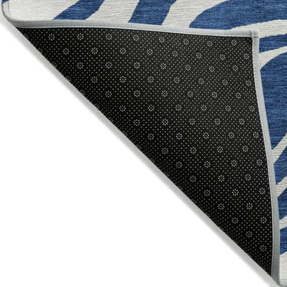 Solstice Navy Washable Indoor-Outdoor Rug-Outdoor Rugs-LOOMLAN Rugs-LOOMLAN