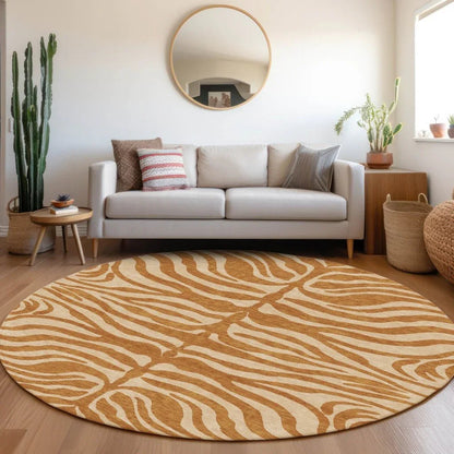 Solstice Orange Washable Indoor-Outdoor Rug-Outdoor Rugs-LOOMLAN Rugs-LOOMLAN