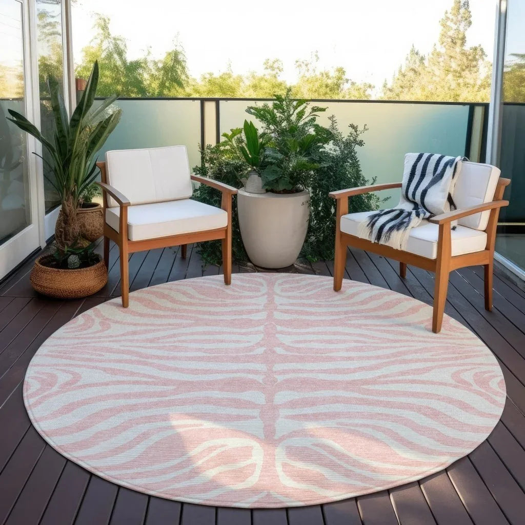 Solstice Pink Washable Indoor-Outdoor Rug-Outdoor Rugs-LOOMLAN Rugs-LOOMLAN