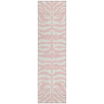 Solstice Pink Washable Indoor-Outdoor Rug-Outdoor Rugs-LOOMLAN Rugs-2'3" x 7'6"-LOOMLAN