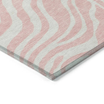 Solstice Pink Washable Indoor-Outdoor Rug-Outdoor Rugs-LOOMLAN Rugs-LOOMLAN