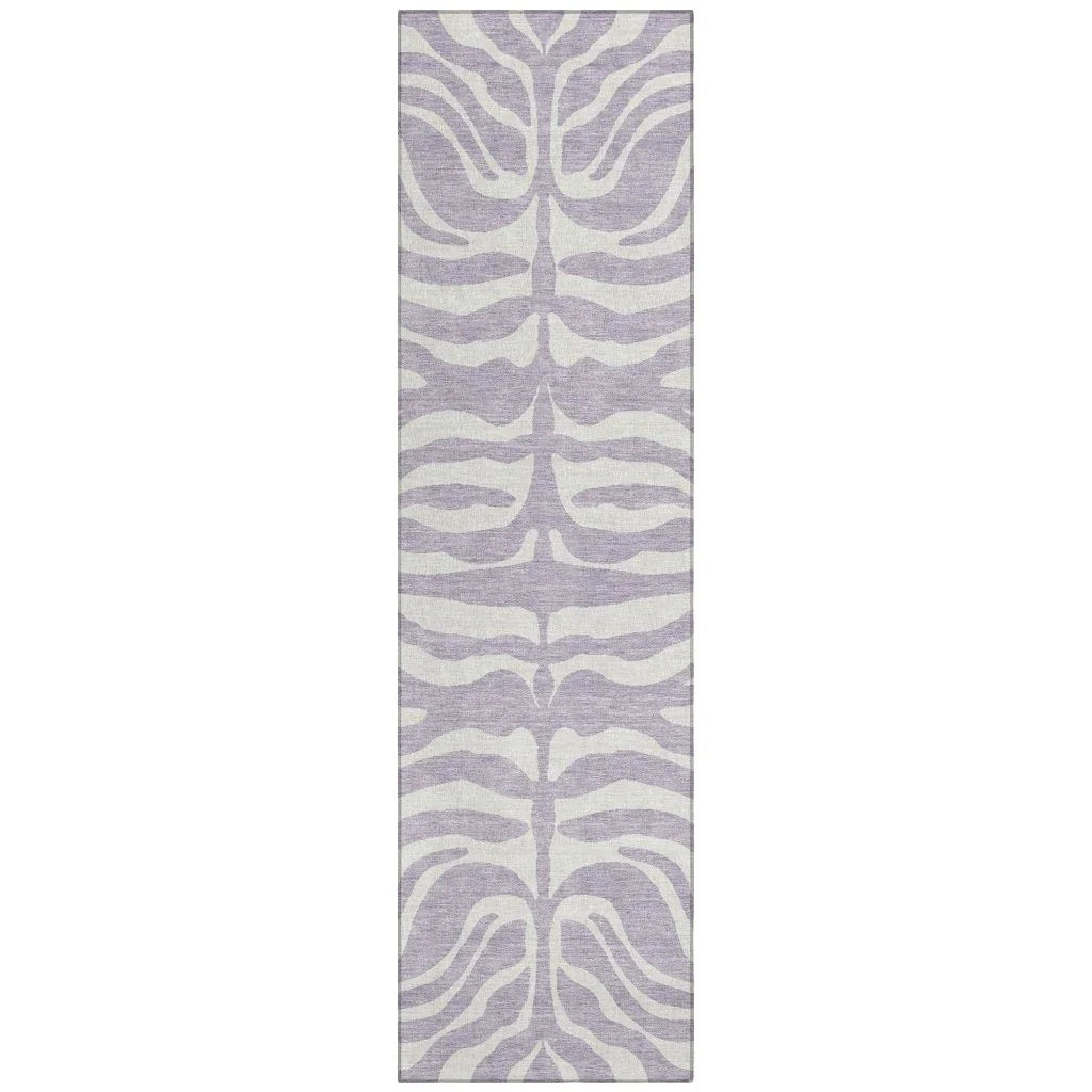 Solstice Purple Washable Indoor-Outdoor Rug-Outdoor Rugs-LOOMLAN Rugs-2'3" x 7'6"-LOOMLAN