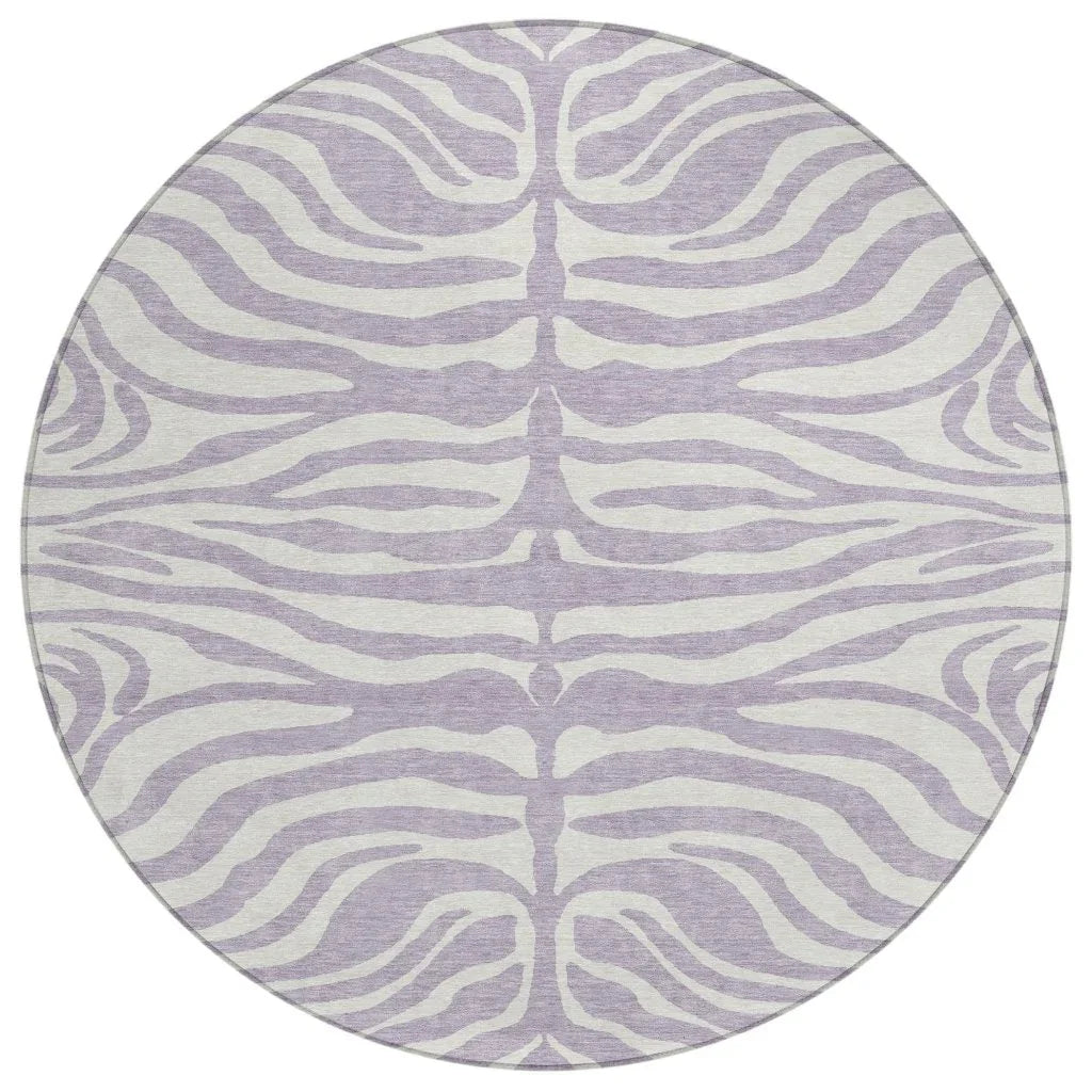 Solstice Purple Washable Indoor-Outdoor Rug-Outdoor Rugs-LOOMLAN Rugs-8' x 8'-LOOMLAN