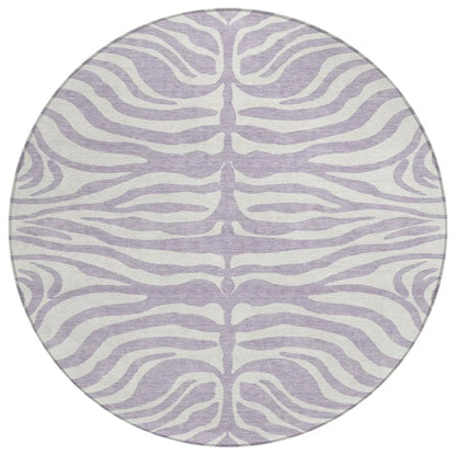 Solstice Purple Washable Indoor-Outdoor Rug-Outdoor Rugs-LOOMLAN Rugs-8' x 8'-LOOMLAN
