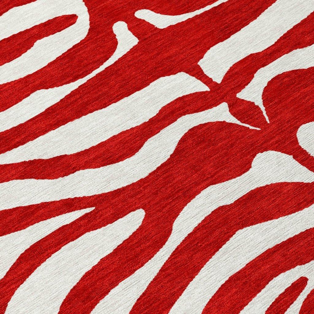 Solstice Red Washable Indoor-Outdoor Rug-Outdoor Rugs-LOOMLAN Rugs-LOOMLAN