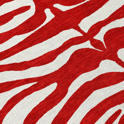 Solstice Red Washable Indoor-Outdoor Rug-Outdoor Rugs-LOOMLAN Rugs-LOOMLAN