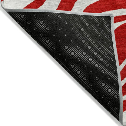 Solstice Red Washable Indoor-Outdoor Rug-Outdoor Rugs-LOOMLAN Rugs-LOOMLAN