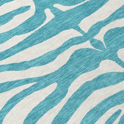 Solstice Teal Washable Indoor-Outdoor Rug-Outdoor Rugs-LOOMLAN Rugs-LOOMLAN