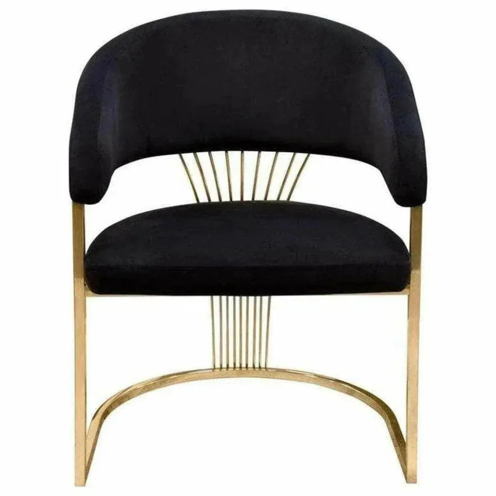 Solstice Velvet Dining Chair - LOOMLAN - Diamond Sofa - Dining Chairs
