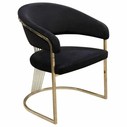 Solstice Velvet Dining Chair - LOOMLAN - Diamond Sofa - Dining Chairs