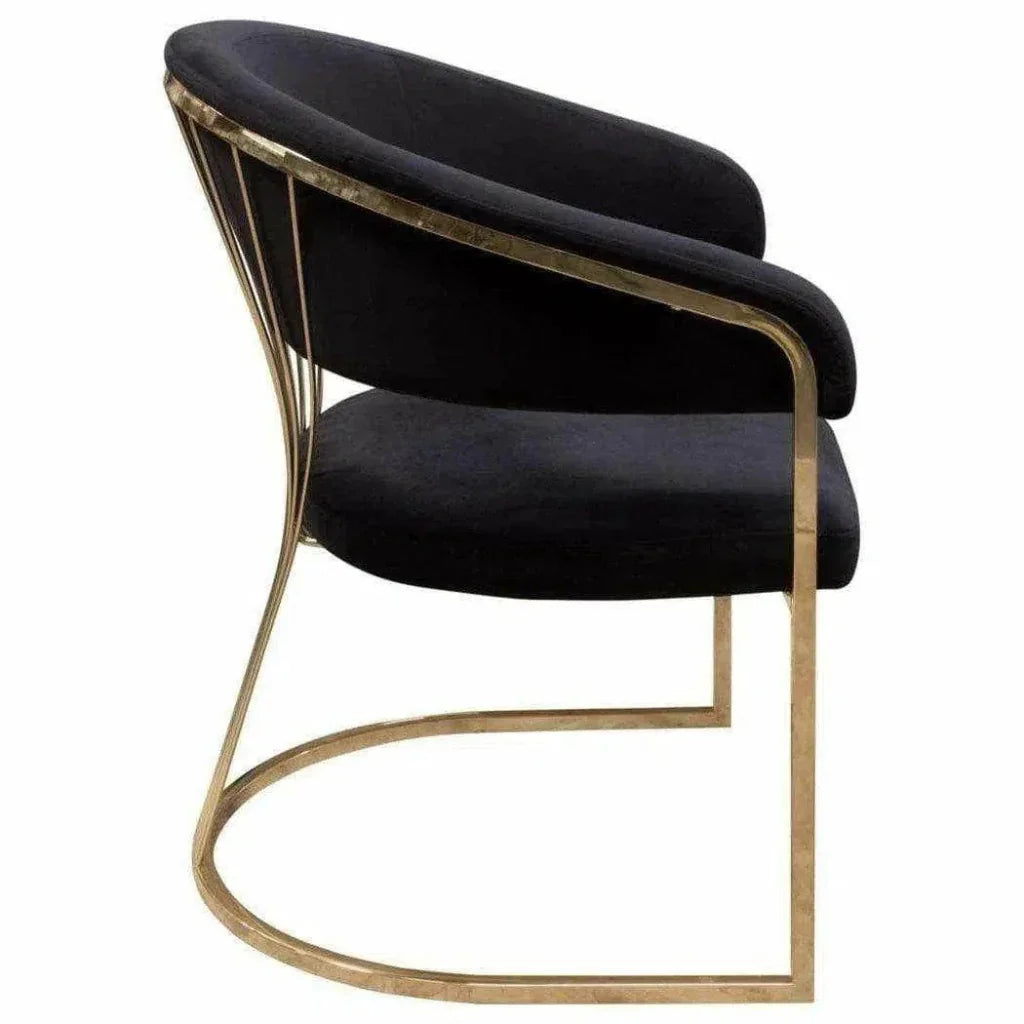 Solstice Velvet Dining Chair - LOOMLAN - Diamond Sofa - Dining Chairs