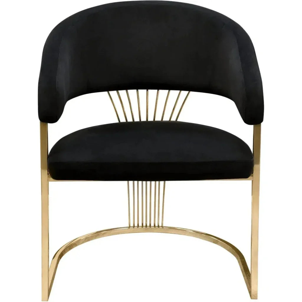 Solstice Velvet Dining Chair - LOOMLAN - Diamond Sofa - Dining Chairs