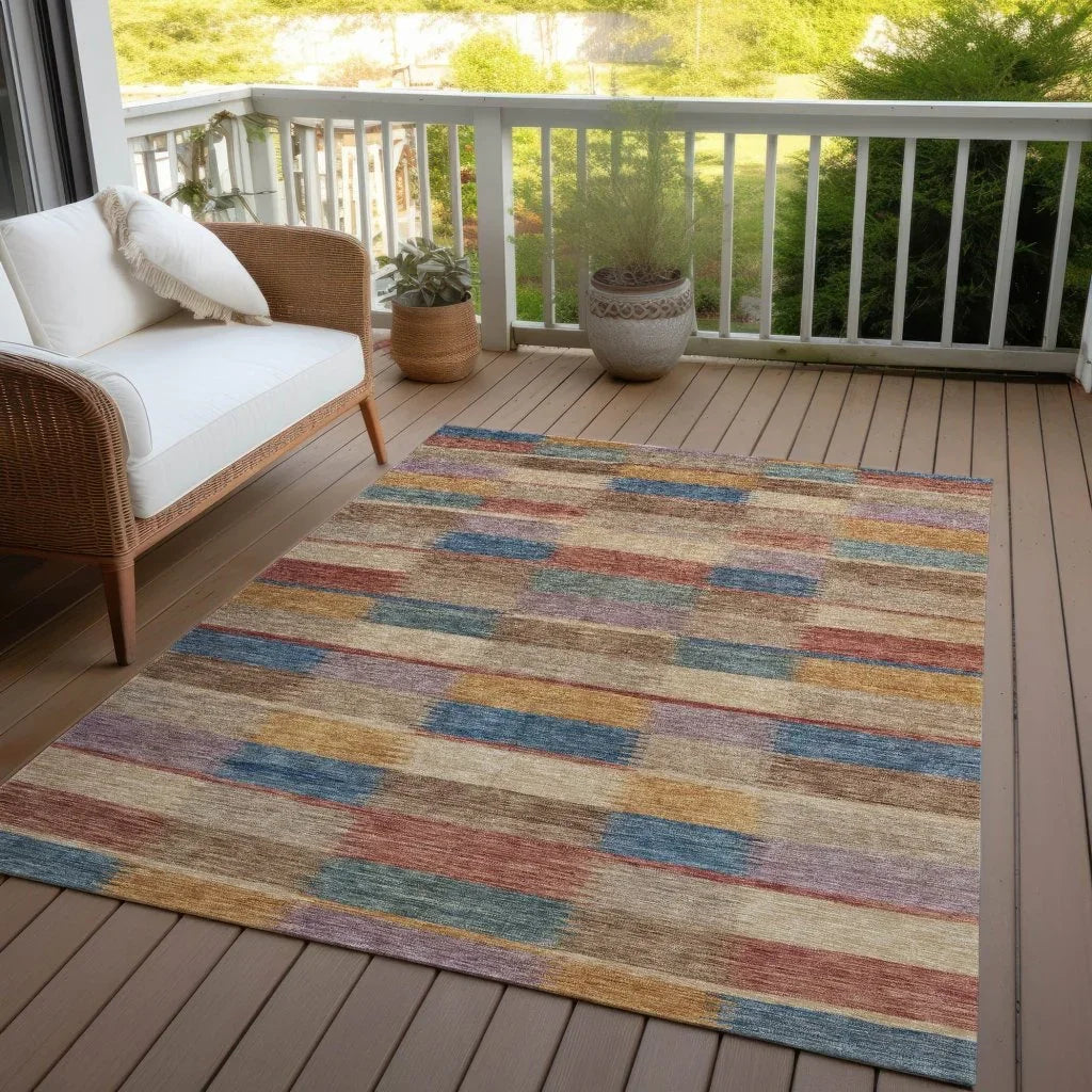 Solvia Beige Washable Indoor - Outdoor Rug - LOOMLAN - LOOMLAN Rugs - Outdoor Rugs
