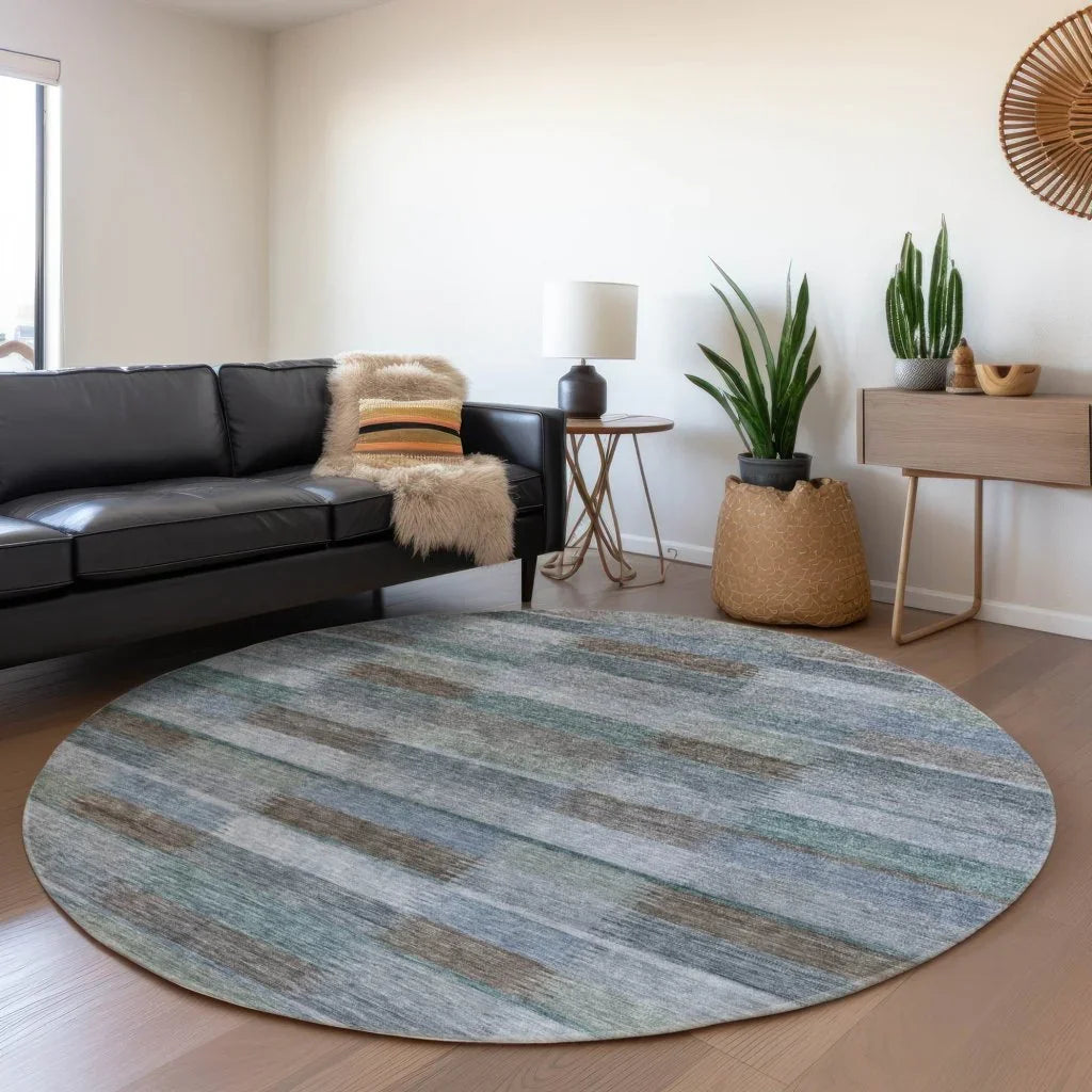 Solvia Blue Washable Indoor - Outdoor Rug - LOOMLAN - LOOMLAN Rugs - Outdoor Rugs