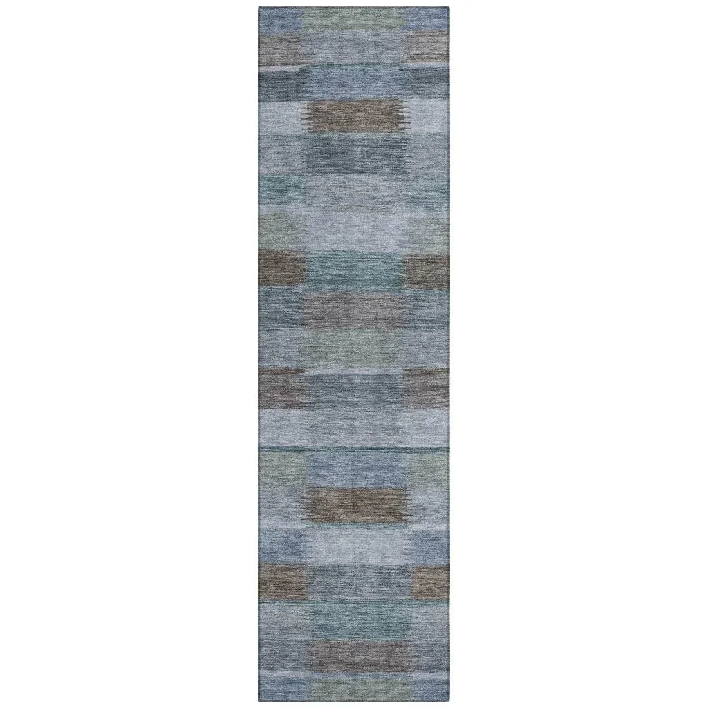 Solvia Blue Washable Indoor - Outdoor Rug - LOOMLAN - LOOMLAN Rugs - Outdoor Rugs
