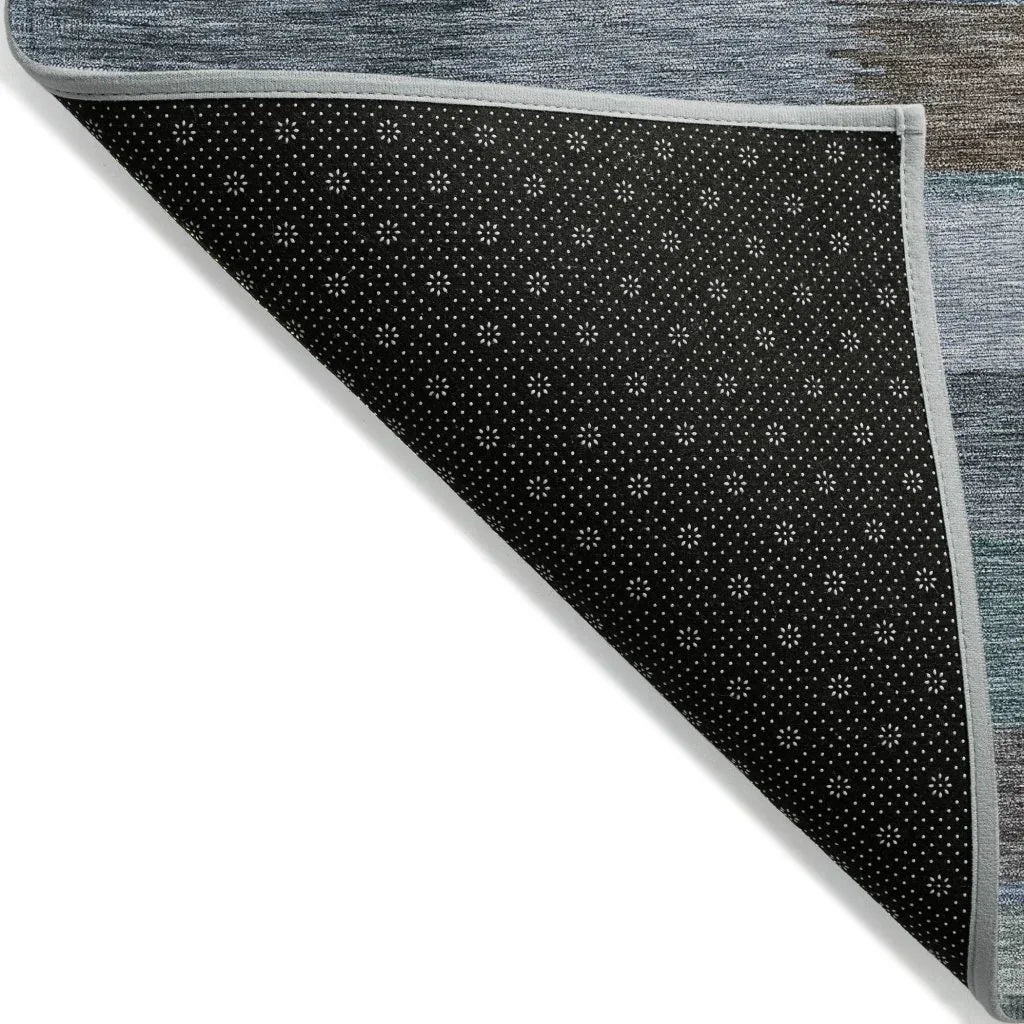 Solvia Blue Washable Indoor - Outdoor Rug - LOOMLAN - LOOMLAN Rugs - Outdoor Rugs