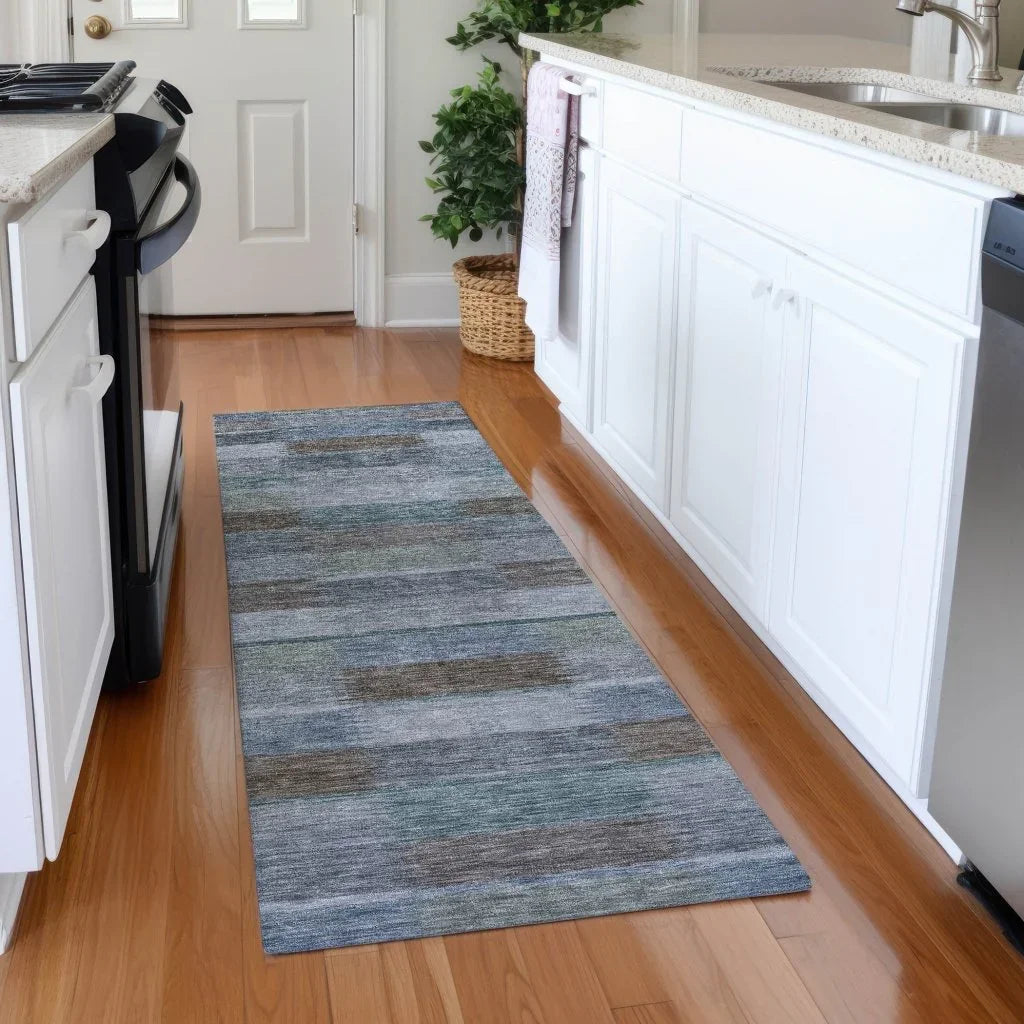 Solvia Blue Washable Indoor - Outdoor Rug - LOOMLAN - LOOMLAN Rugs - Outdoor Rugs