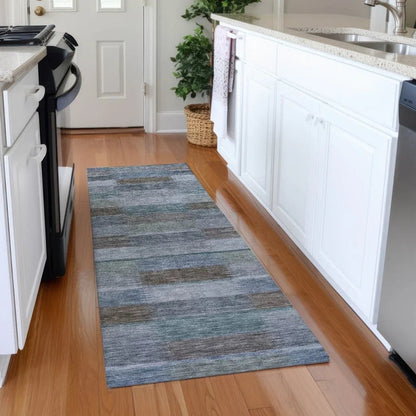 Solvia Blue Washable Indoor - Outdoor Rug - LOOMLAN - LOOMLAN Rugs - Outdoor Rugs