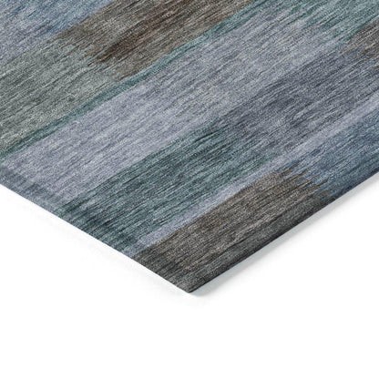 Solvia Blue Washable Indoor - Outdoor Rug - LOOMLAN - LOOMLAN Rugs - Outdoor Rugs