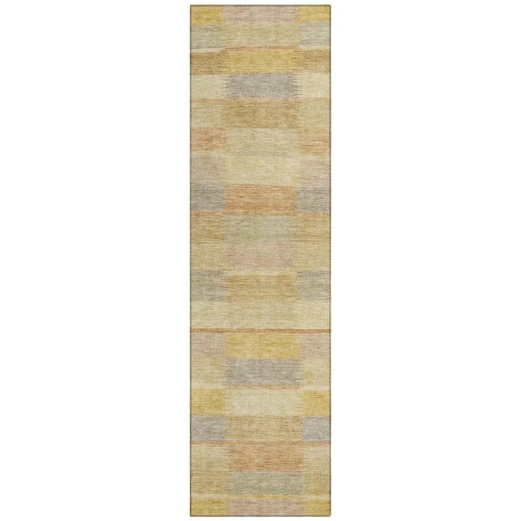Solvia Gold Washable Indoor - Outdoor Rug - LOOMLAN - LOOMLAN Rugs - Outdoor Rugs